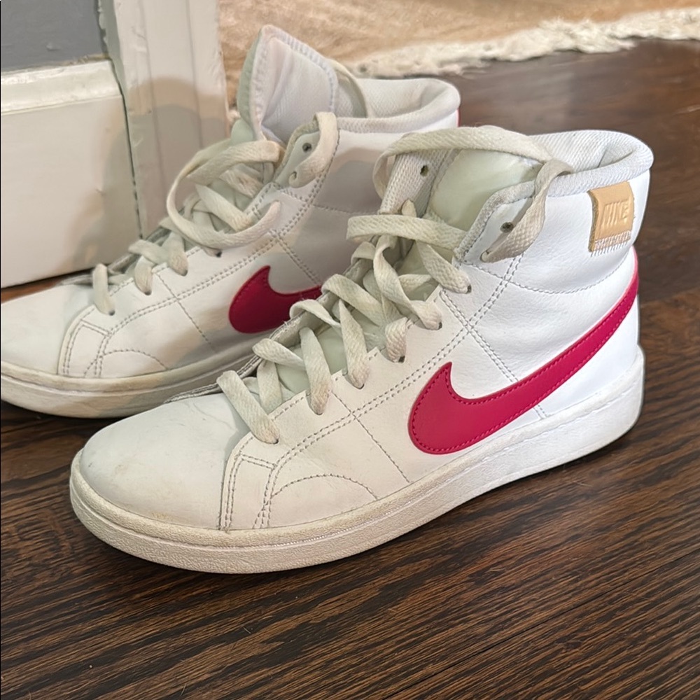 Nike White and Pink Athletic Shoes